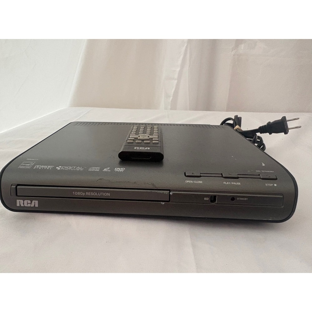 RCA DRC277-A 1080p DVD CD Player with Remote RCR188DC1 HDMI Output Gray